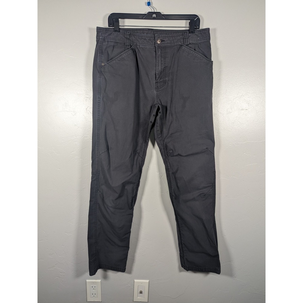 Prana Santiago Men 35X30 Slim Fit Stretch Dark Gray Utility Outdoor Hiking Pants